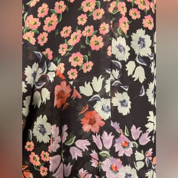 Lovers + Friends Floral Chiara Midi Dress Size XS | Asymmetric Hem - Picture 6 of 12